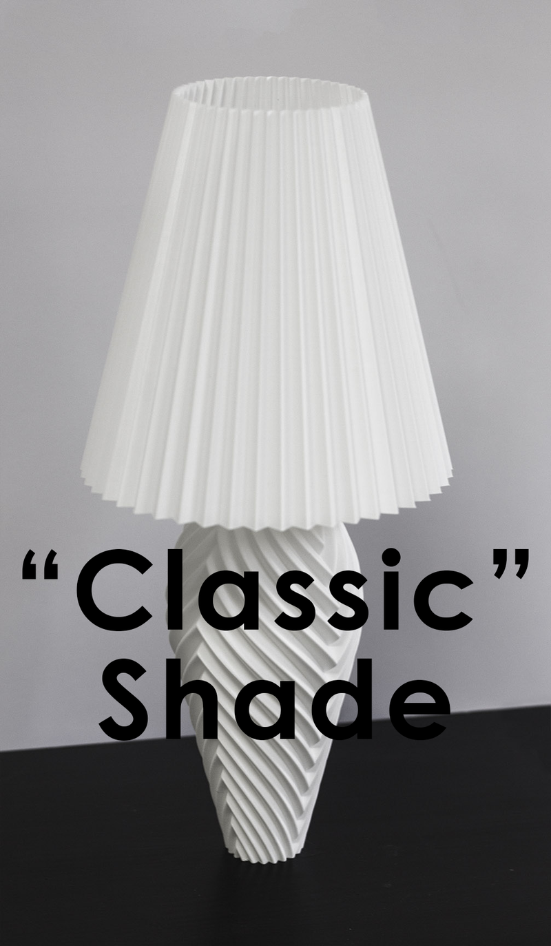 White 3D printed Vase Lamp
